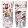 University of Utah Collegiate Frosted Glass Tumbler