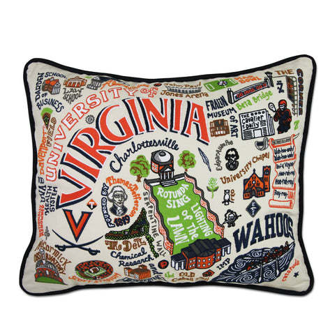 University of Virginia Collegiate Embroidered Pillow University of Virginia Collegiate Embroidered Pillow