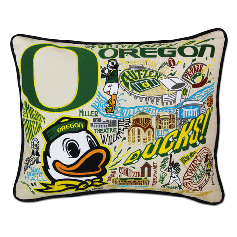 University of Oregon Collegiate Embroidered Pillow University of Oregon Collegiate Embroidered Pillow