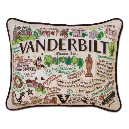 Vanderbilt University Collegiate Embroidered Pillow Vanderbilt University Collegiate Embroidered Pillow