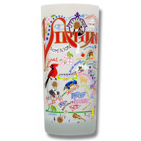 State of Virginia Frosted Glass Tumbler State of Virginia Frosted Glass Tumbler
