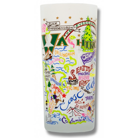 State of Washington Frosted Glass Tumbler State of Washington Frosted Glass Tumbler