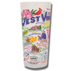 State of West Virginia Frosted Glass Tumbler