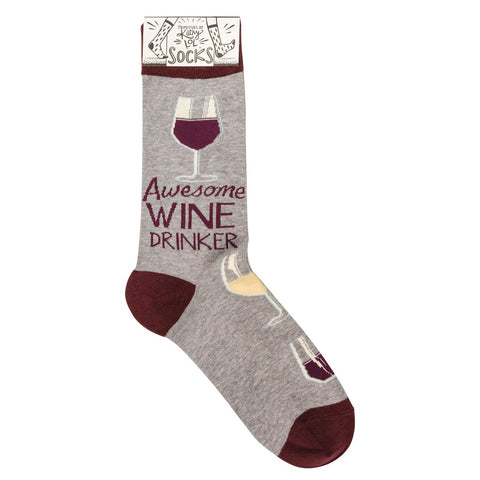 Socks - Awesome Wine Drinker Socks - Awesome Wine Drinker