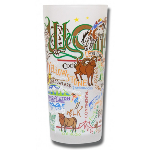 State of Wyoming Frosted Glass Tumbler State of Wyoming Frosted Glass Tumbler