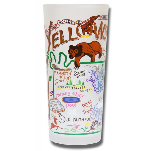 Yellowstone Frosted Glass Tumbler Yellowstone Frosted Glass Tumbler