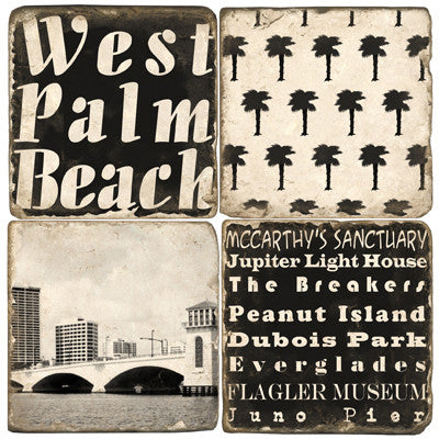 West Palm Beach Drink Coasters West Palm Beach Drink Coasters