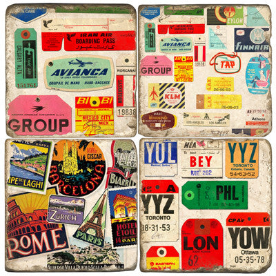 World Travel Drink Coasters World Travel Drink Coasters