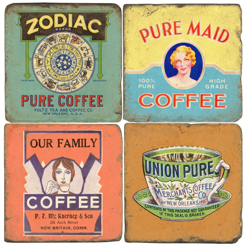 Coffee Labels Drink Coasters Coffee Labels Drink Coasters