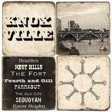 Knoxville B&W Drink Coasters