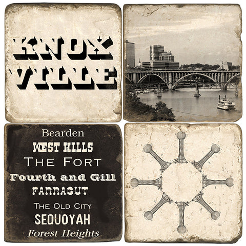 Knoxville B&W Drink Coasters Knoxville B&W Drink Coasters