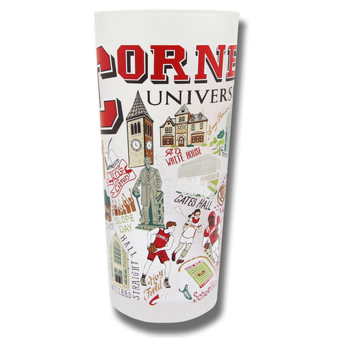 Cornell University Collegiate Frosted Glass Tumbler Cornell University Collegiate Frosted Glass Tumbler