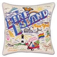 Fire Island Hand-Embroidered Pillow Fire Island Hand-Embroidered Pillow
