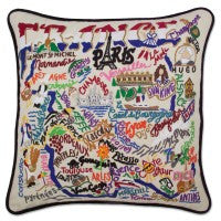 France Hand-Embroidered Pillow France Hand-Embroidered Pillow