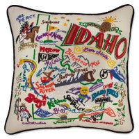 State of Idaho Hand-Embroidered Pillow State of Idaho Hand-Embroidered Pillow
