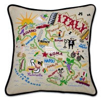 Italy Hand-Embroidered Pillow Italy Hand-Embroidered Pillow