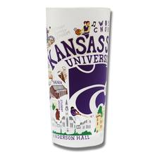 Kansas State University Collegiate Frosted Glass Tumbler Kansas State University Collegiate Frosted Glass Tumbler