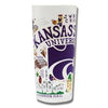 Kansas State University Collegiate Frosted Glass Tumbler