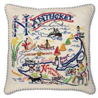 Nantucket Hand-Embroidered Pillow Nantucket Hand-Embroidered Pillow