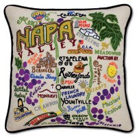Napa Valley Hand-Embroidered Pillow Napa Valley Hand-Embroidered Pillow