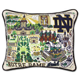Notre Dame Collegiate Hand-Embroidered Pillow