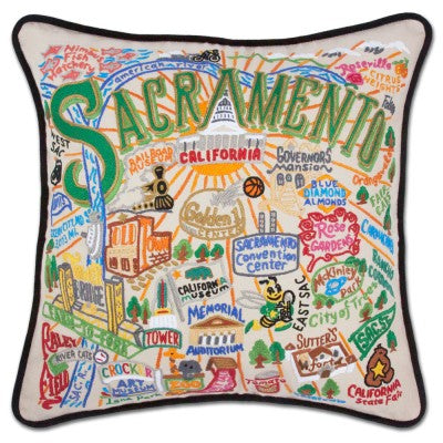Sacramento Hand-Embroidered Pillow Sacramento Hand-Embroidered Pillow