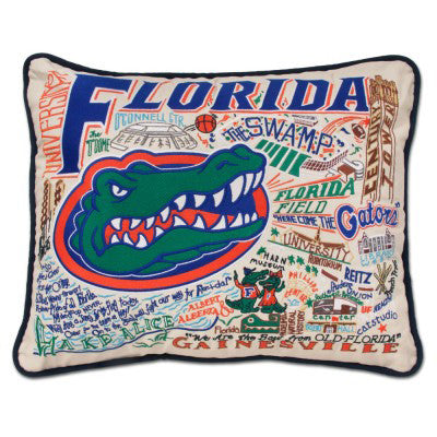 Florida University Collegiate Embroidered Pillow Florida University Collegiate Embroidered Pillow