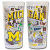 University of Michigan Collegiate Frosted Glass Tumbler