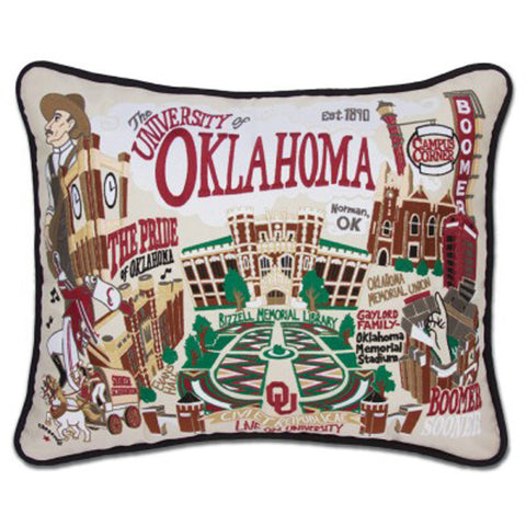 University of Oklahoma Collegiate Embroidered Pillow University of Oklahoma Collegiate Embroidered Pillow