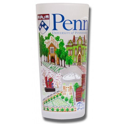 University of Pennsylvania Collegiate Frosted Glass Tumbler University of Pennsylvania Collegiate Frosted Glass Tumbler