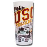 USC Collegiate Frosted Glass Tumbler