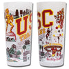 USC Collegiate Frosted Glass Tumbler
