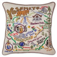 Yosemite Hand-Embroidered Pillow Yosemite Hand-Embroidered Pillow