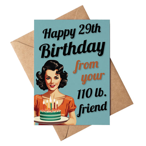 110 Pound Friend Birthday Card