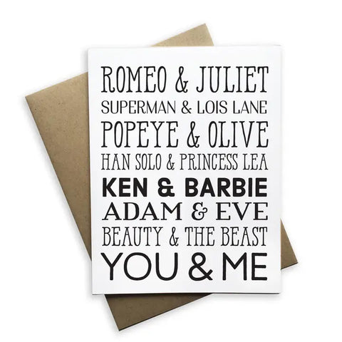 Romeo & Juliet Card