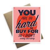 Hard to Buy For Card