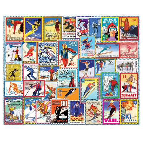Ski Stamps Jigsaw Puzzle