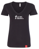 fun. T-Shirt - Women's V-Neck Black