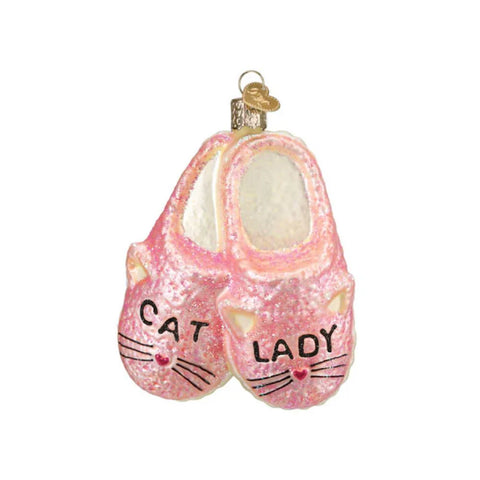 Cat Lady Slippers Ornament