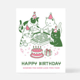 Mahjong Cats Birthday Card