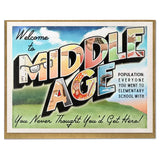 Welcome To Middle Age Birthday Card