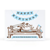 Pilates Cat Birthday Card