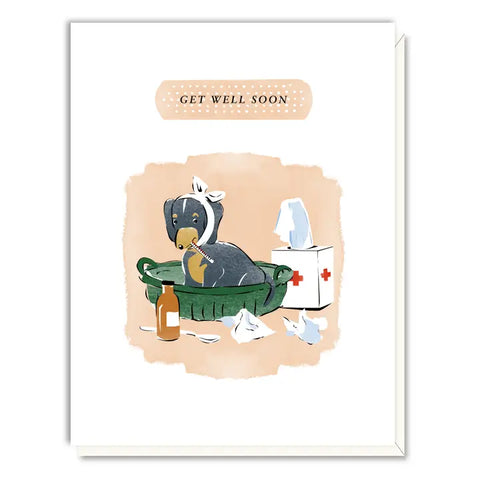 Sick As a Dog Get Well Card