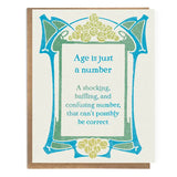 Age is Just a Number Birthday Card