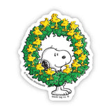 Peanuts Snoopy Wreath of Woodstocks Sticker