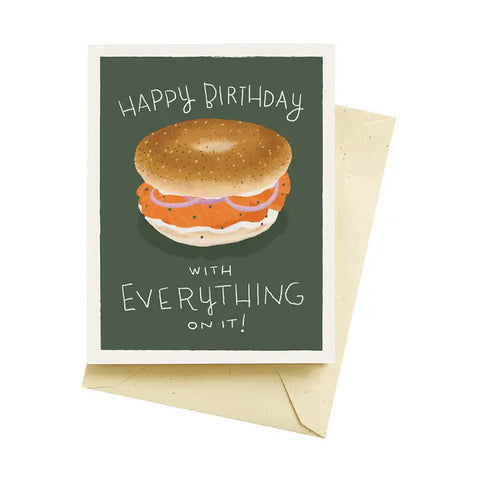 Happy Birthday Bagel Card