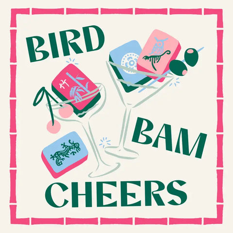 Bird Bam Cheers Mahjong Cocktail Napkins