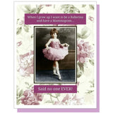 Ballerina & Mammogram Card