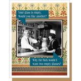 Two Empty Glasses Card