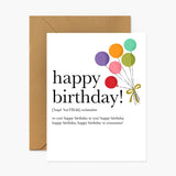 Happy Birthday Definition Card